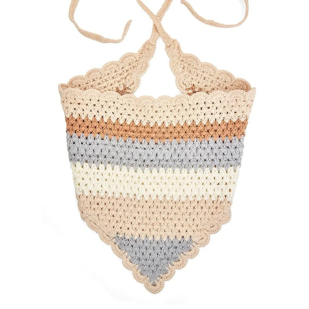 New🌟Anthropologie-Triangle Crochet Hair Scarf